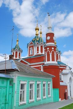 Street in Kremlin of old Russian town Kolomna near Moscow