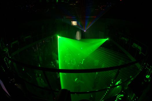 Russian night clud with green light system