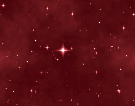 a nice blue star field of bright and shining stars and one bright star