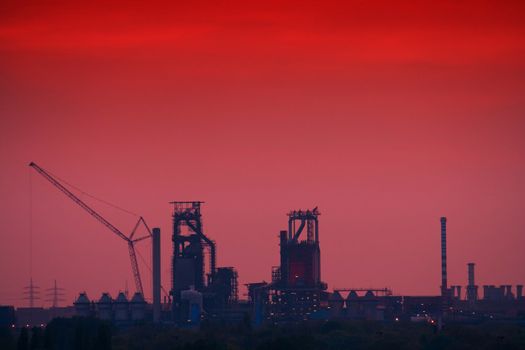 Industrial Skyline after sunset
