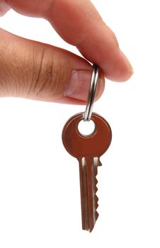 house sale concepts - key on men finger