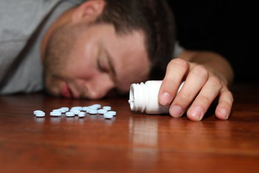 Man appearing to have overdosed on pills