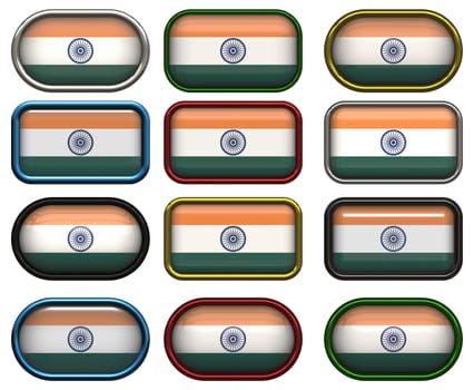 twelve Great buttons of the Flag of India