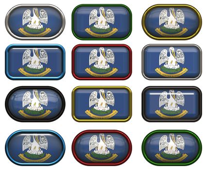 twelve Great buttons of the Flag of Louisiana