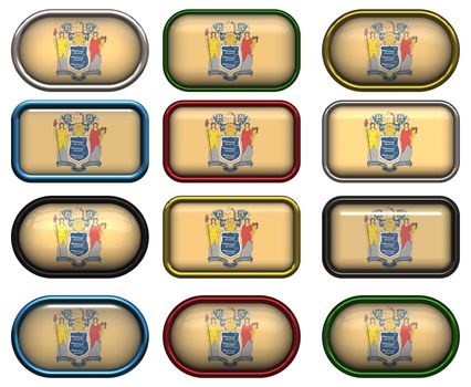 twelve Great buttons of the Flag of New Jersey