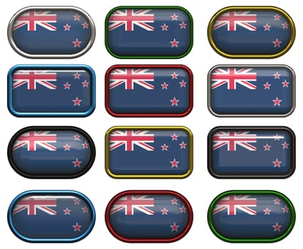 twelve Great buttons of the Flag of New Zealand