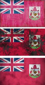 Great Image three grunge flags of Bermuda