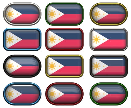 twelve Great buttons of the Flag of Philippines