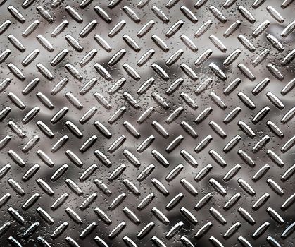 a very large sheet of rough black diamond plate with pits and marks
