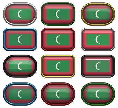 twelve buttons of the Flag of Maldives