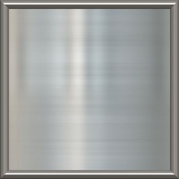 great image of shiny silver or steel plate in frame 