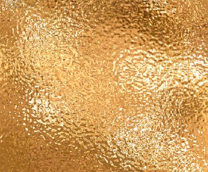 a very large sheet of fine crinkled gold aluminium foil