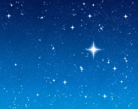 big bright star in the night sky waiting for a wish
