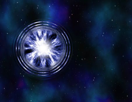 image of a wormhole or vortex in space