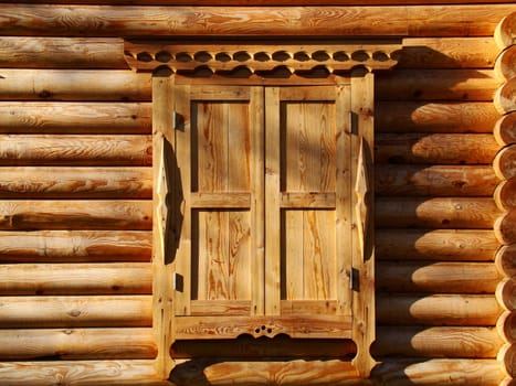 A window of an old wooden house