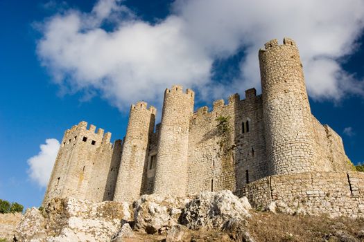 Obidos Castle in Perspective. Obidos, Portugal.