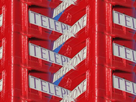 An abstract of British telephone kiosk sign