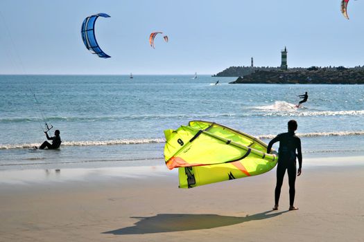 Kite Surfers at the beach