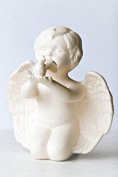 Angel and Dove figure in white background