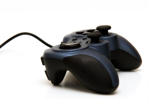 Gamepad on white background