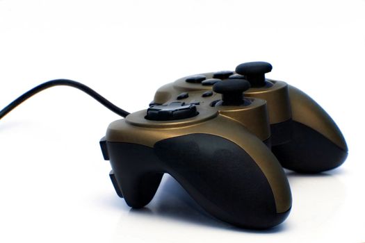 Gamepad on white background