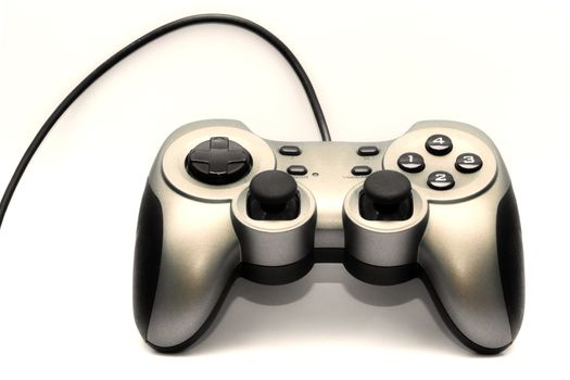 Gold Gamepad on white background