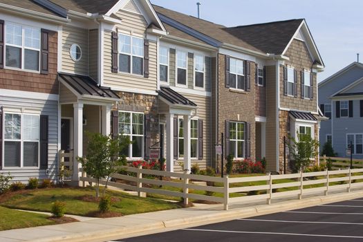 Townhouses from parking lot