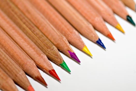 Wooden color pencils