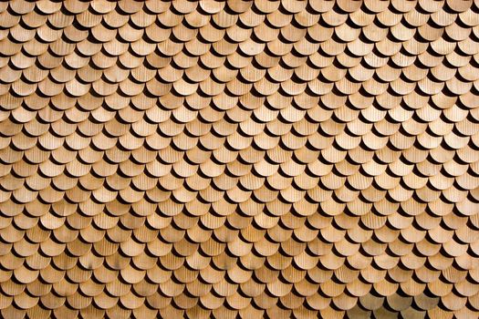 Wood pattern used to cover exterior walls on houses.