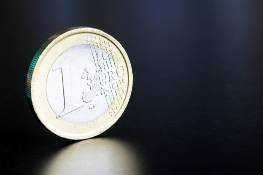 euro coin or money showing financial investment or savings