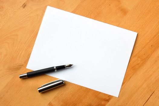 business still life with empty sheet paper for copyspace