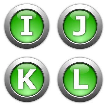 collection of web button alphabet and numbers