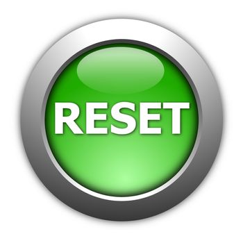 computer reset button illustration isolated on white