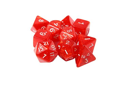 Red Role Playing Dice Set