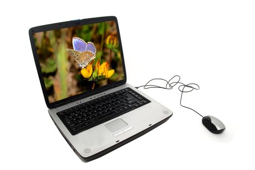 Portable Pc over white background