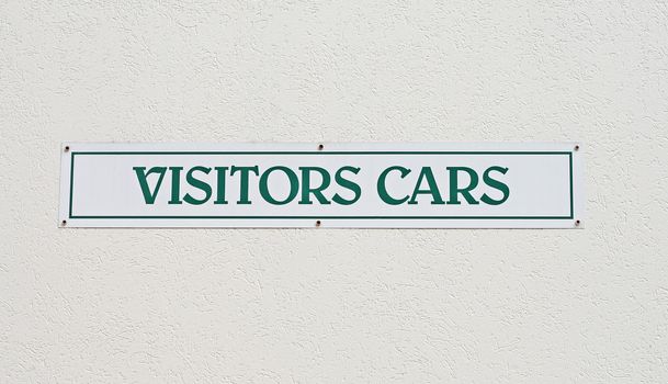 Visitors Cars Sign