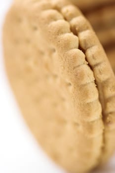 Stack of cookies close up shallow Dof