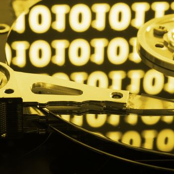 hard disc drive or hdd with data from a computer