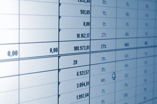 business statistics and data showing financial success