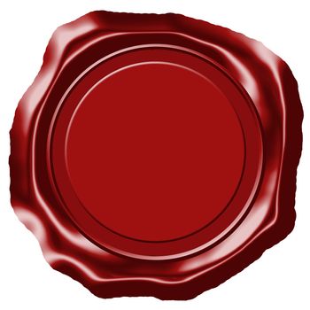 Empty wax seal isolated on white