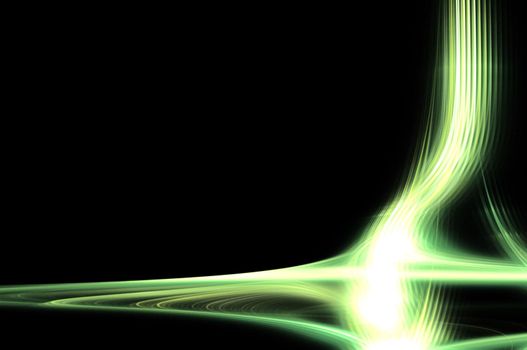 dynamic and futuristic abstract fractal background with copy space