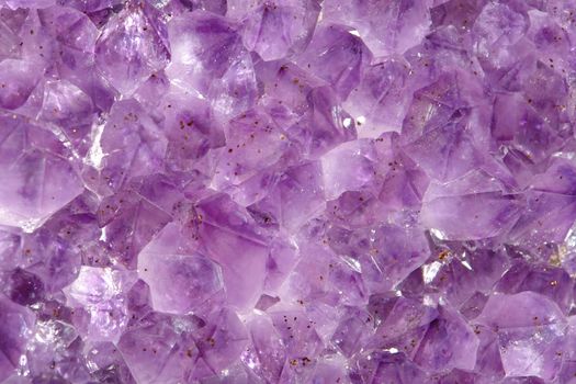 Photo of natural amethyst crystal structure                               