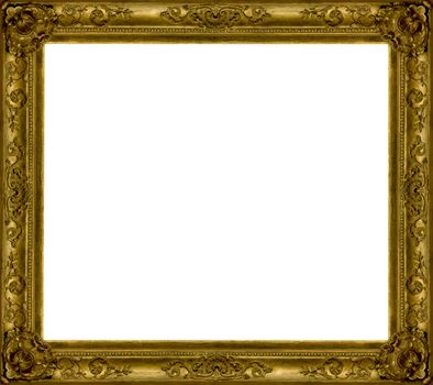 The old gold wooden frame