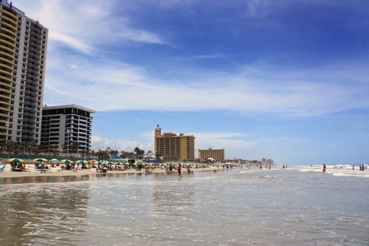 birds eye view of daytona beach shores