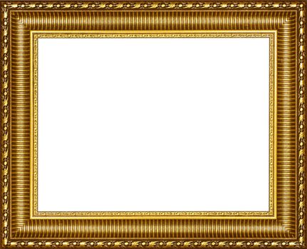 The old gold wooden frame