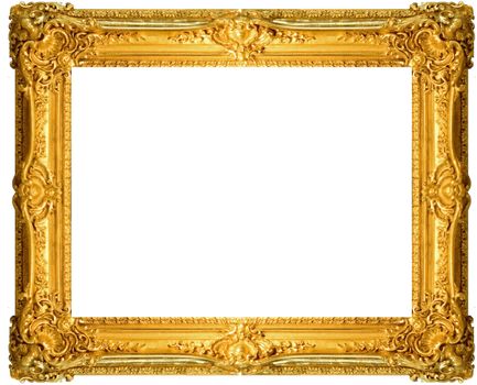 The old gold wooden frame