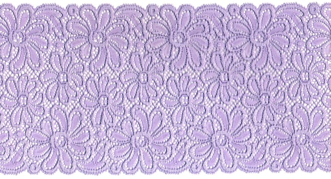 lilac lace on white background 