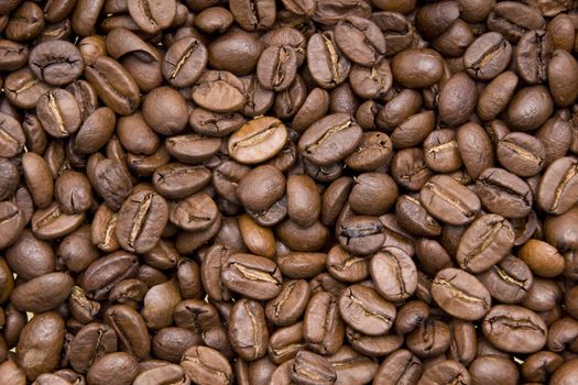 Framefull of coffee beans - background