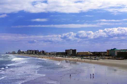 birds eye view of daytona beach shores