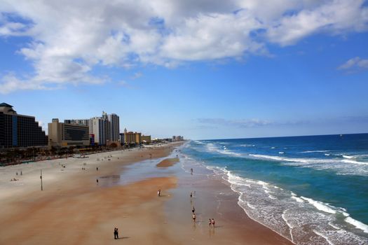 birds eye view of daytona beach shores